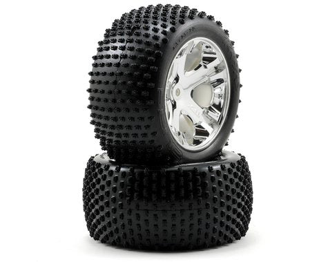 Neumáticos traseros Traxxas Alias ​​con ruedas All-Star (2) (cromado) (estándar)