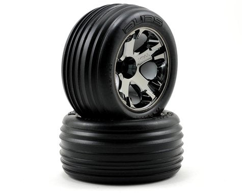 Neumáticos delanteros Traxxas Alias ​​con ruedas All-Star (2) (cromo negro) (estándar)