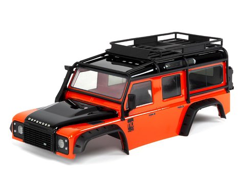 Traxxas TRX-4 Land Rover Defender Pre-Painted Body w/Exocage (Orange) *Archived
