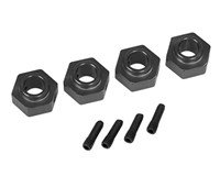 Bujes de rueda hexagonales de aluminio Traxxas TRX-4 de 12 mm (gris) (4)