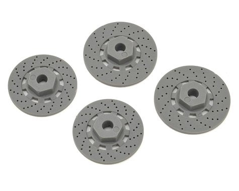 Bujes de rueda Traxxas de 12 mm Hex 4-Tec 2.0 con rotores de freno de disco (4)