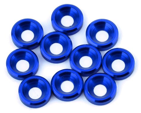 V-Force Designs 3mm Countersunk Washers (10) Blue
