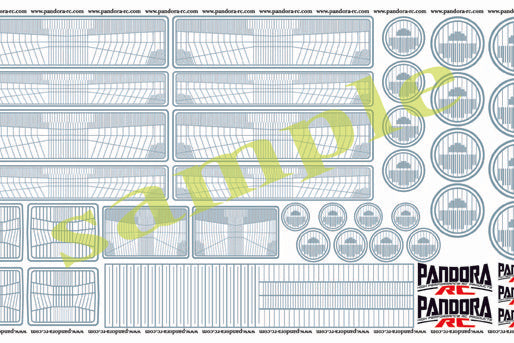 Pandora RC Headlight Decal Sheet Gráfico 3D