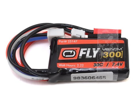 Venom Power Fly 7.4V 300mAh 2S 30C FLY LiPo Battery: JST, PH *Discontinued
