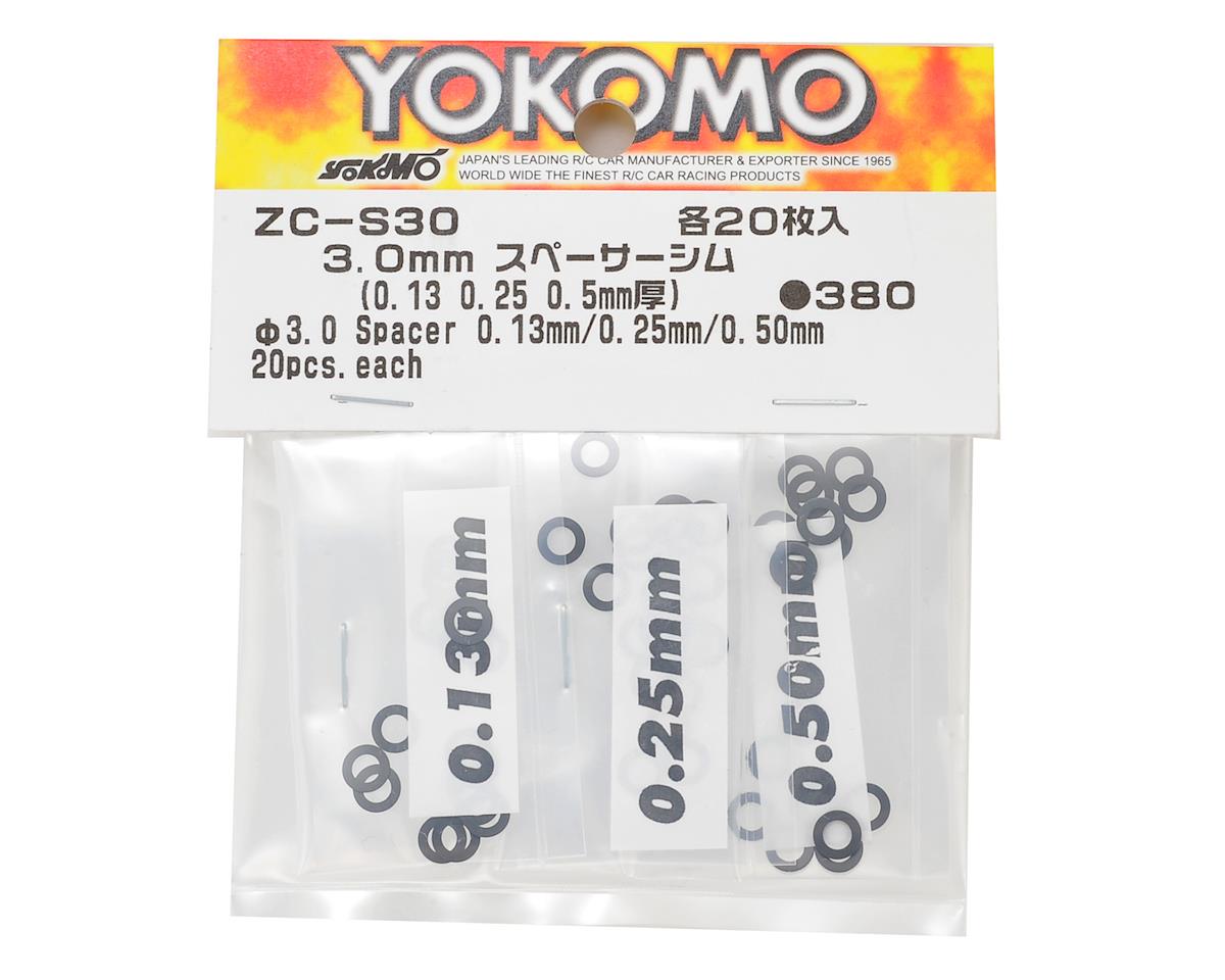 Juego de espaciadores de cuña Yokomo de 3,0 mm (0,13 mm, 0,25 mm y 0,50 mm)